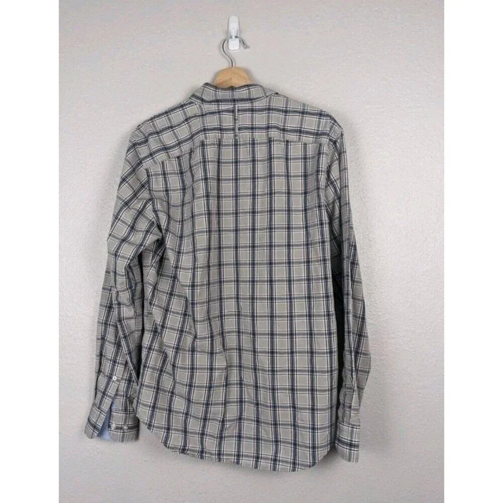 Banana Republic Luxe Poplin Grant Slim LONG SLEEVE SHIRT sz M men Preppy 190‎